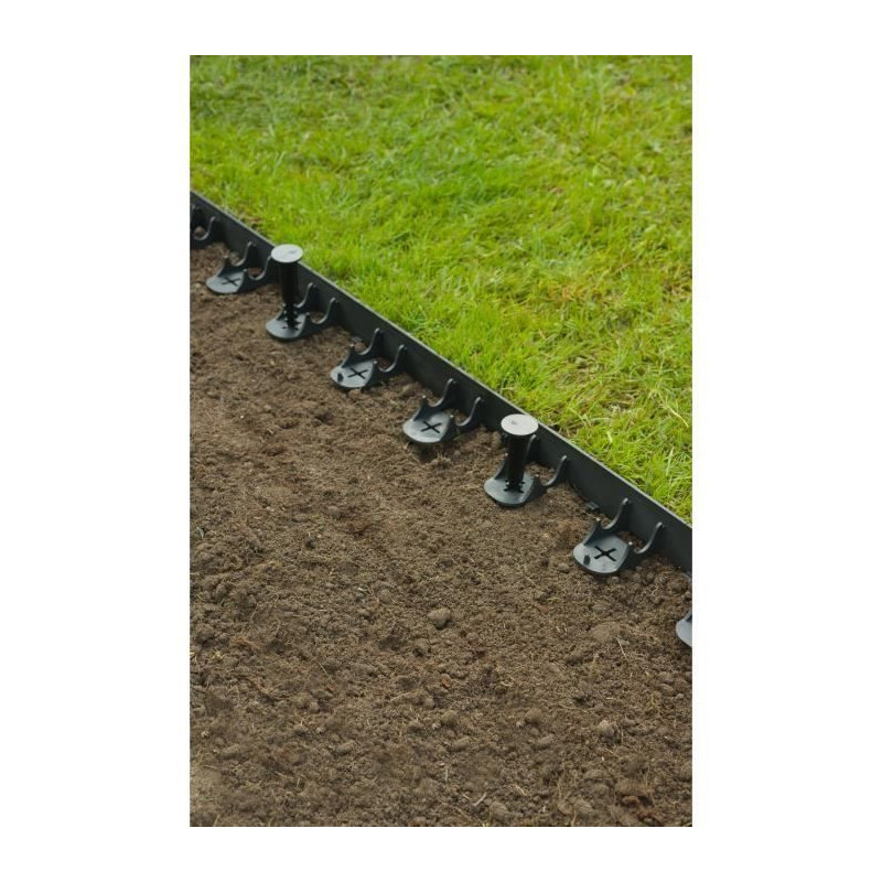 NATURE Polypropylene and polyethylene turf trim - 16 anchors - H 4,5 x