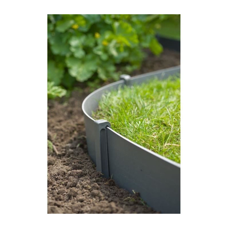 NATURE Lot of 10 anchors for garden border - Polypropylene - Gray - H1