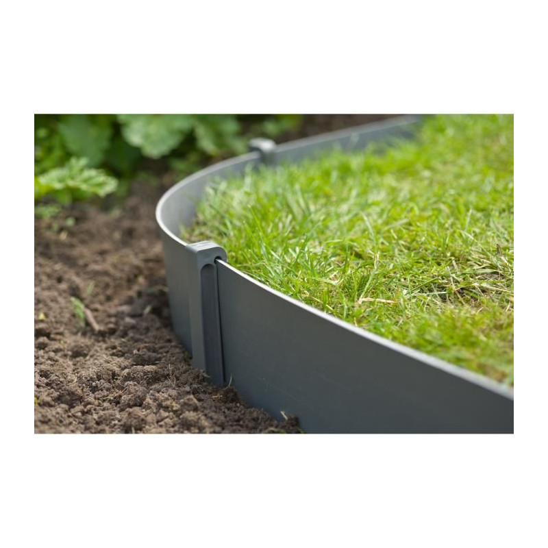 NATURE Lot of 10 anchors for garden border - Polypropylene - Gray - H1