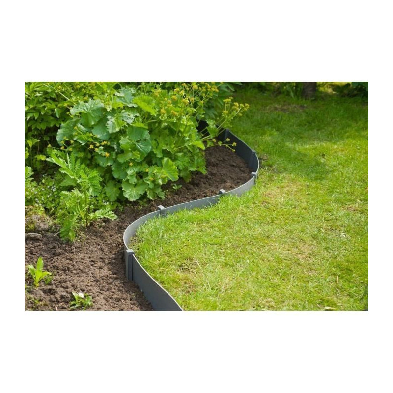 NATURE Lot of 10 anchors for garden border - Polypropylene - Gray - H1