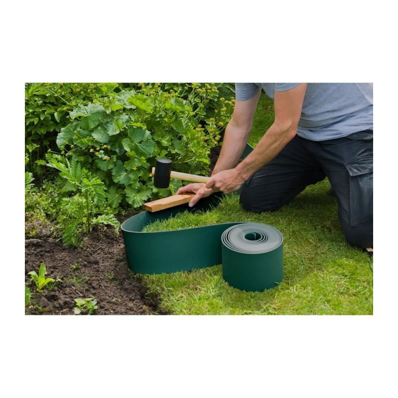 Nature Polypropylene garden border - Thickness 3 mm - H 15 cm x 10 m -