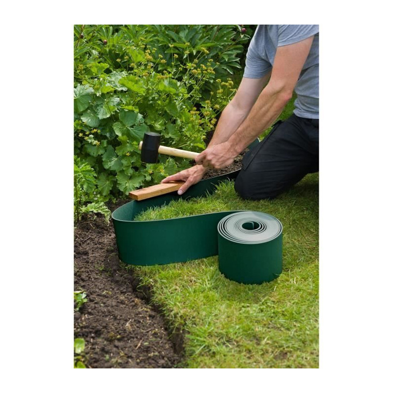 Nature Polypropylene garden border - Thickness 3 mm - H 15 cm x 10 m -