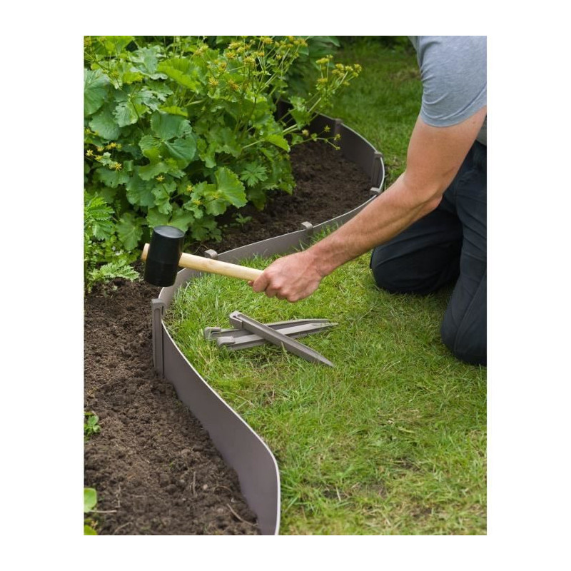 NATURE Polypropylene garden border - Thickness 3 mm - H 15 cm x 10 m -