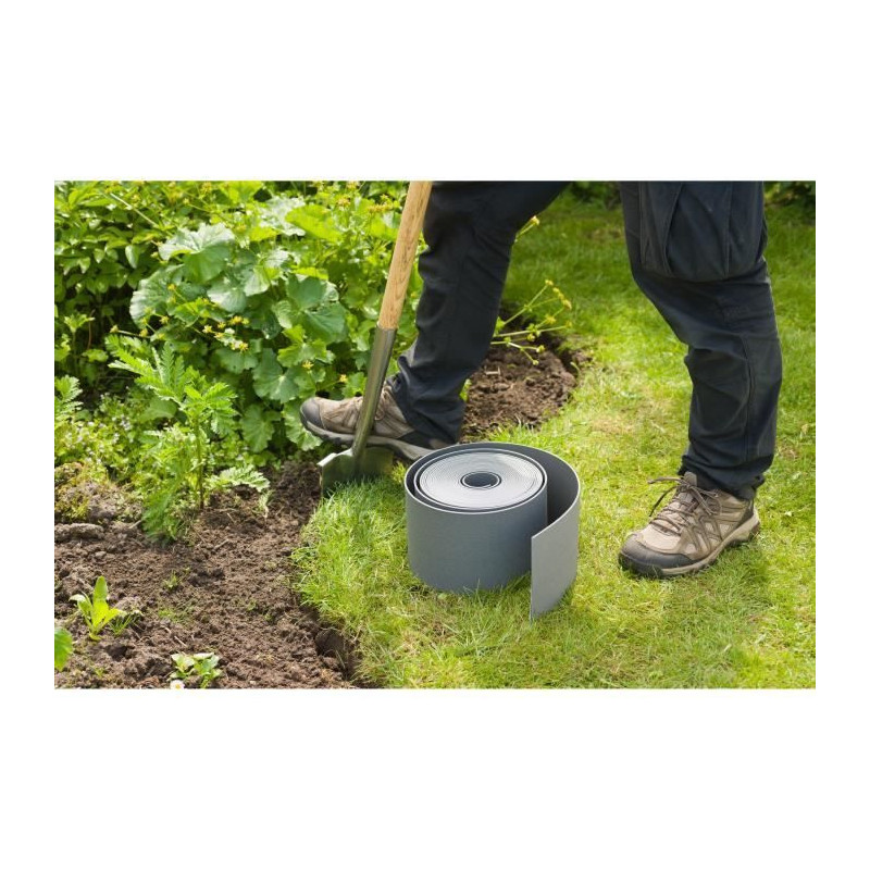 NATURE Polypropylene garden border - Thickness 3 mm - H 15 cm x 10 m -