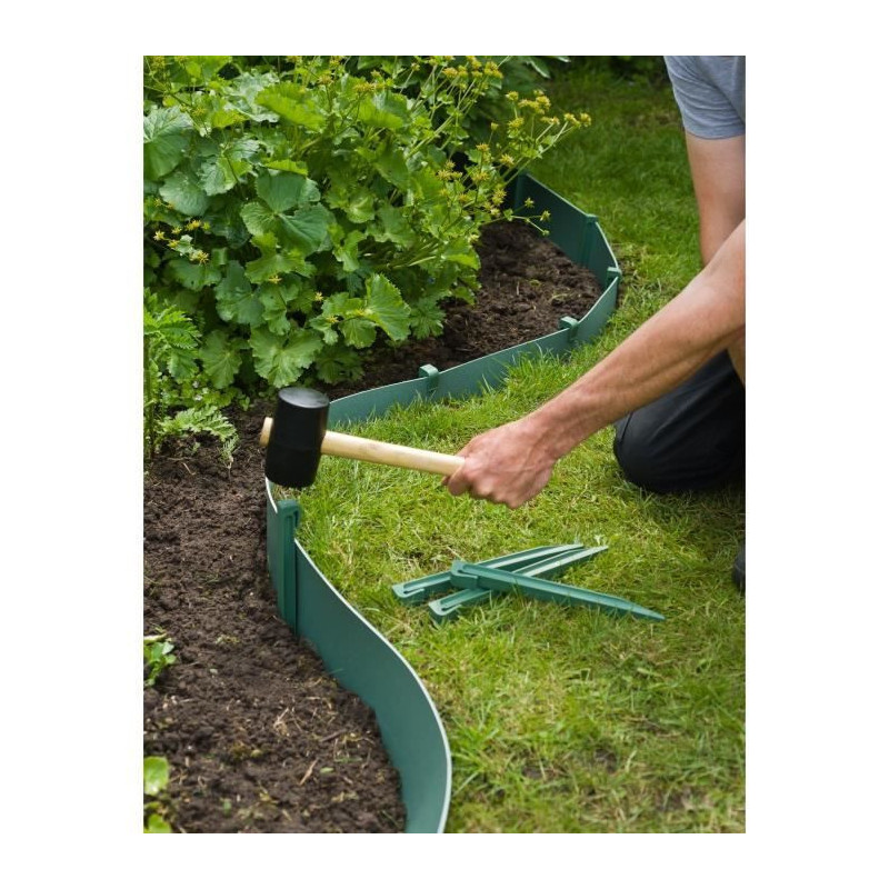 Nature sachet of 10 anchors for polypropylene garden border - H 26.7 x