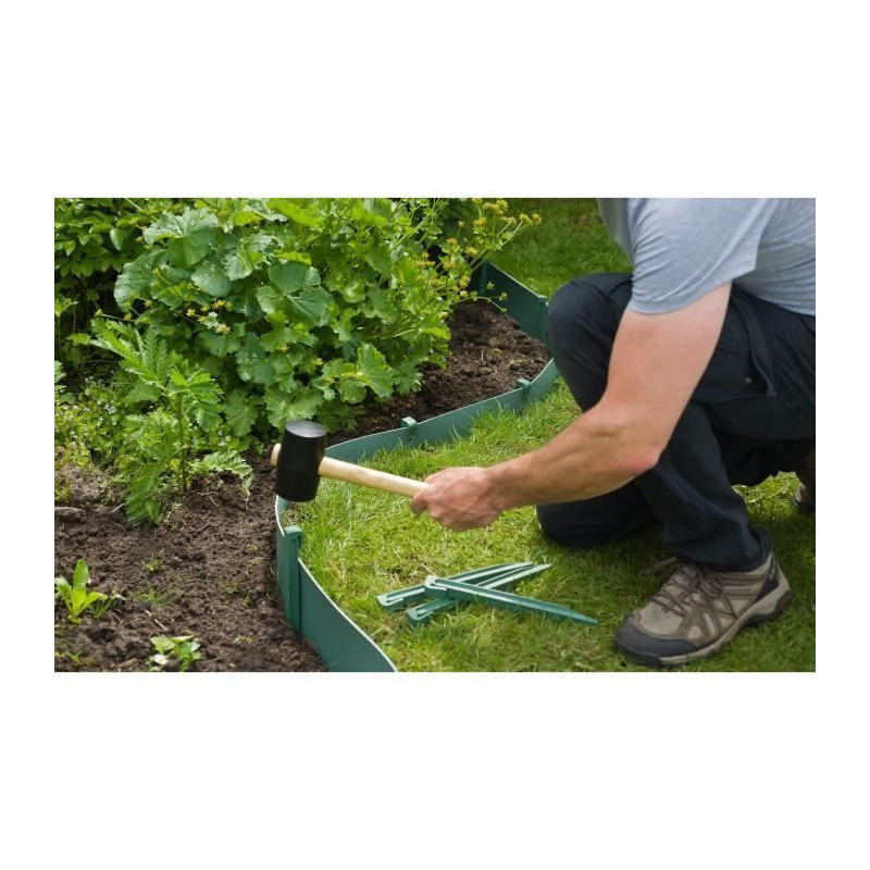 Nature sachet of 10 anchors for polypropylene garden border - H 26.7 x