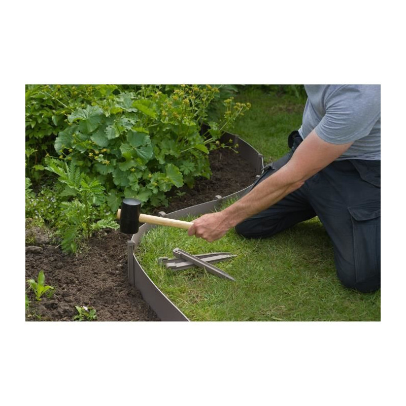 Nature sachet of 10 anchors for polypropylene garden border - H 26.7 x