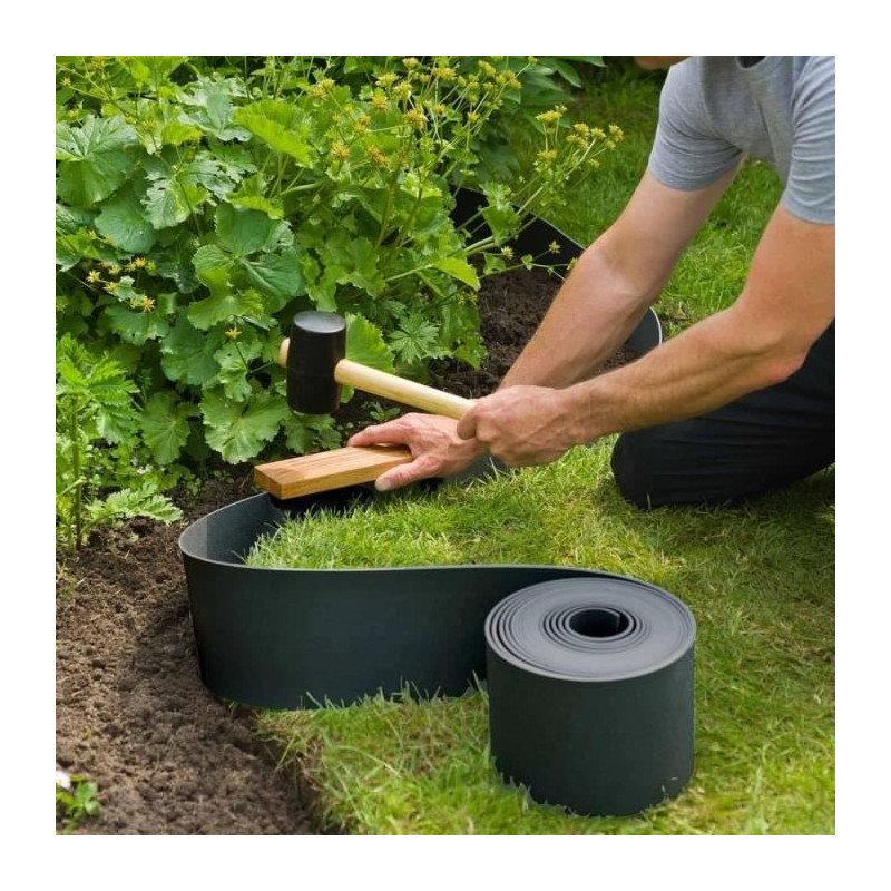 NATURE Polypropylene garden border - Thickness 3 mm - H 15 cm x 10 m -