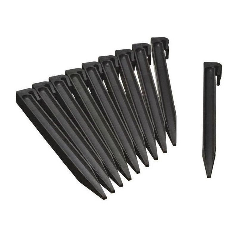 Nature sachet of 10 anchors for polypropylene garden border - H 26.7 x