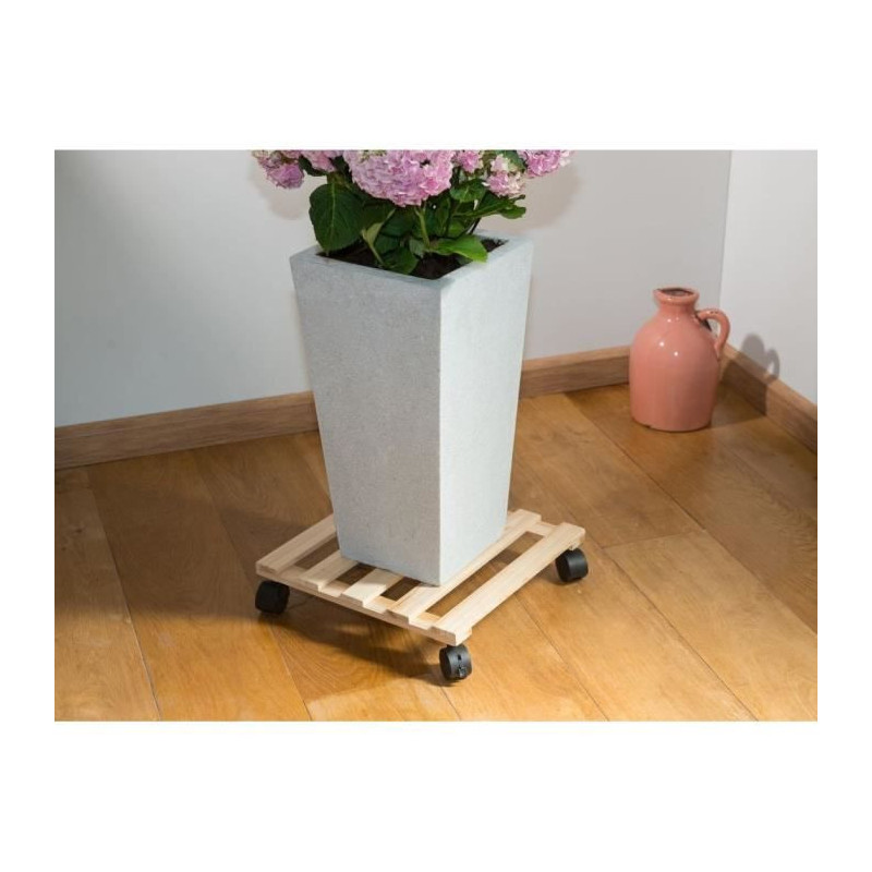NATURE Roller table for plants - Fir - H7.4 x 35 x 35 cm