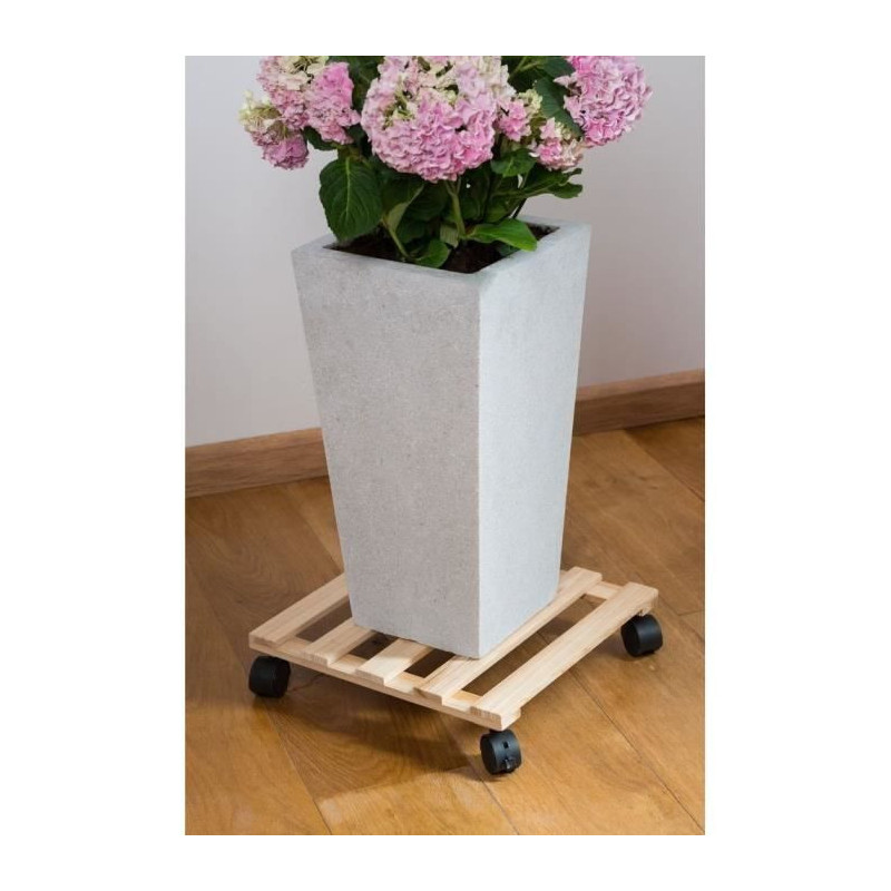 NATURE Roller table for plants - Fir - H7.4 x 35 x 35 cm