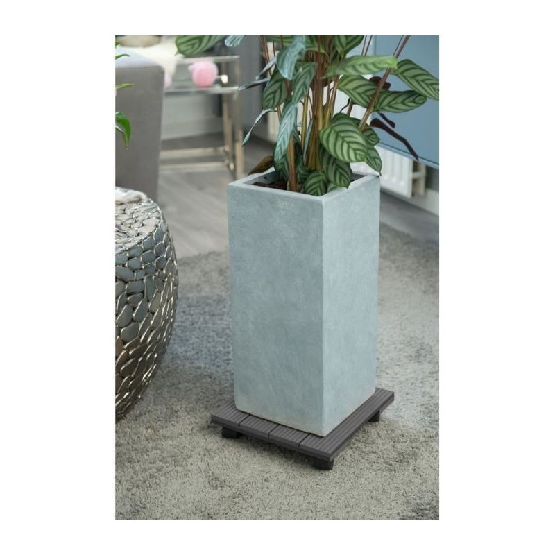 NATURE Roller table for plants - Composite wood - H7 x 30 x 30 cm