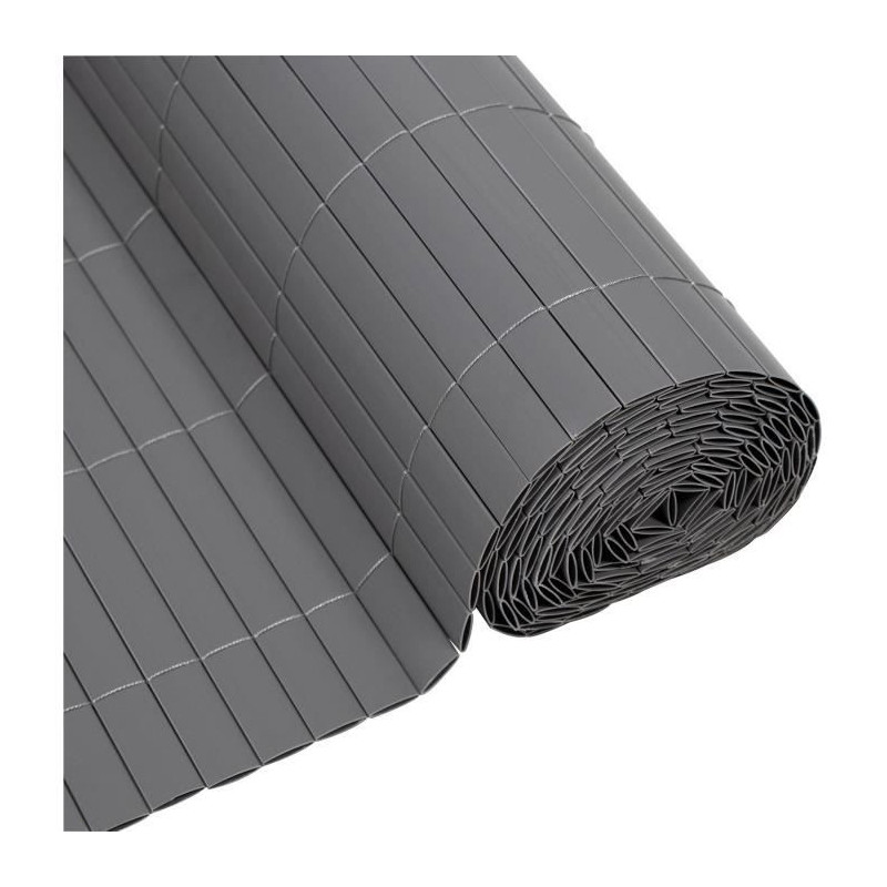 Double-sided PVC reed screen - NATURE - 1 x 3 m - 1600 g/m² - Blackou