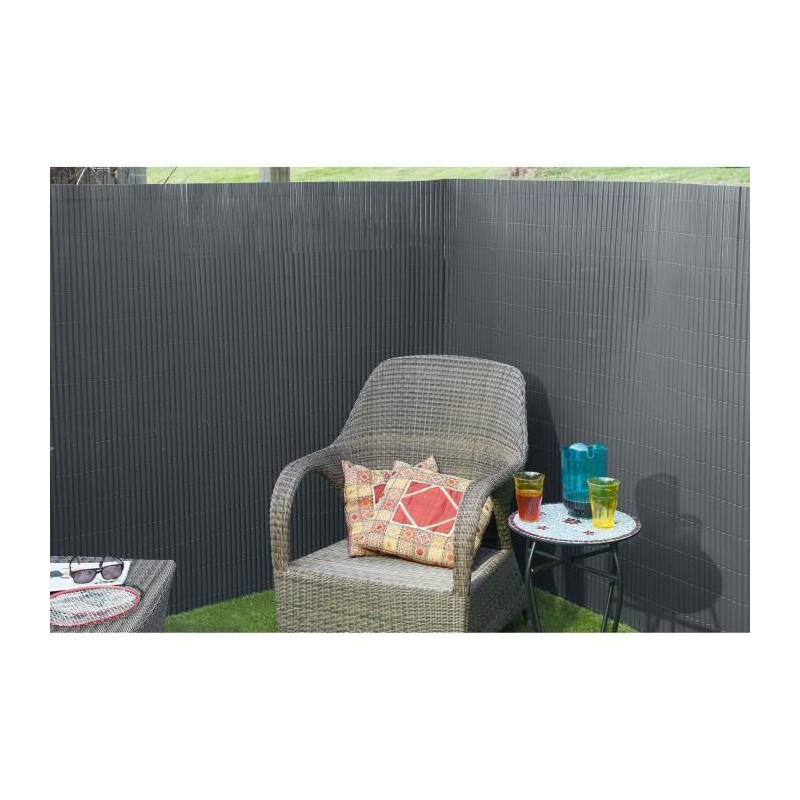 Double-sided PVC reed screen - NATURE - 1 x 3 m - 1600 g/m² - Blackou