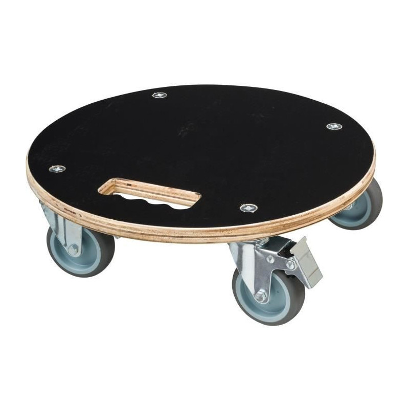 Square rolling pot holder - NATURE - FSC wood - Max load 250 kg