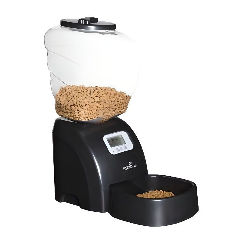 EYENIMAL 45x20x47 cm automatic kibble dispenser - Black - For cats and
