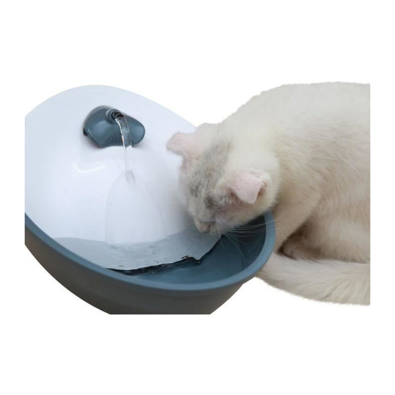EYENIMAL Classic Pet Water Fountain 1,75 L - Gray and White - For Dog