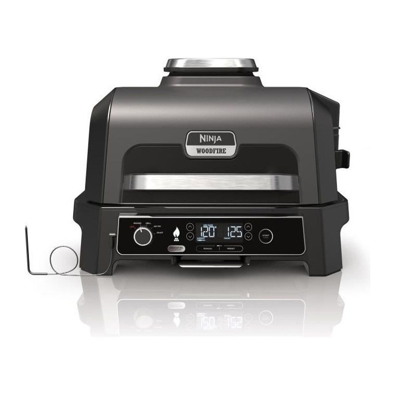 Electric barbecue and smoker with thermometer - NINJA - Woodfire Pro X
