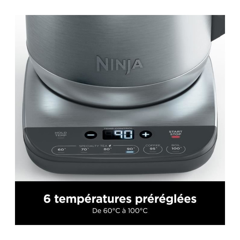 Kettle - NINJA - KT201EU - 3000 W - 1.7 L - Adjustable temperature - S