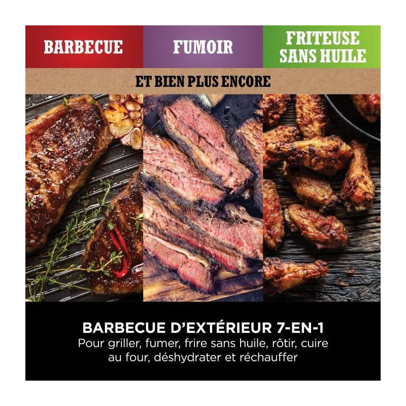 Electric barbecue - NINJA - Woodfire - OG701EU - Grill, smoker & air f