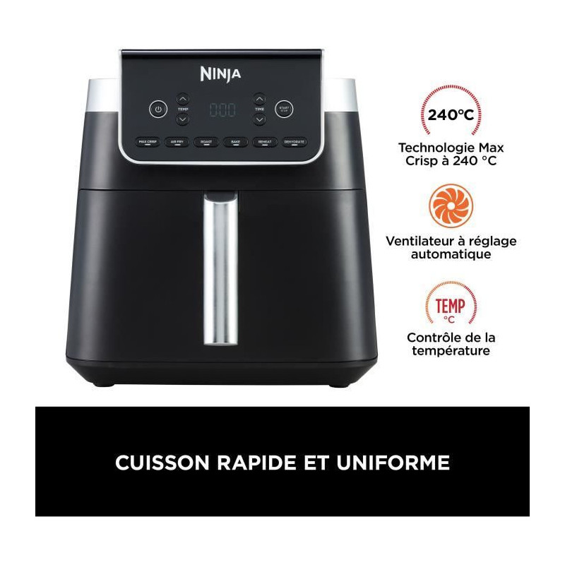 Deep Fryer - NINJA - Max AF180EU - 2000 W - Black - Variable Temperatu