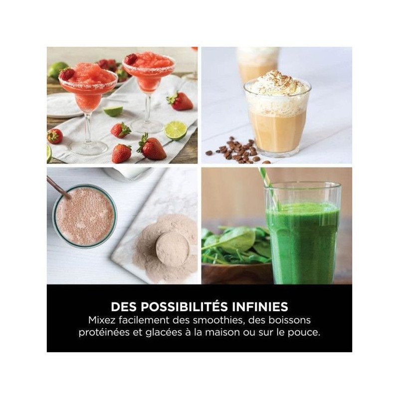 Ninja Blast Portable Blender - BC151EUWH - 530 ml bowl - 2h battery li