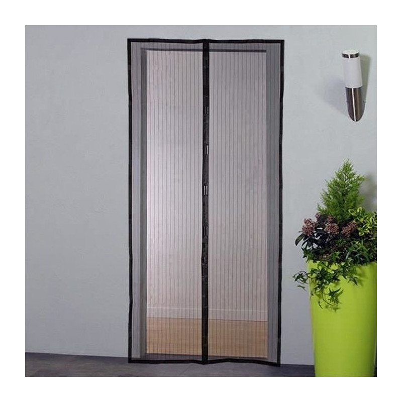 Mosquito net magnetic curtain door - H230 cm x L100 cm - Black polyest