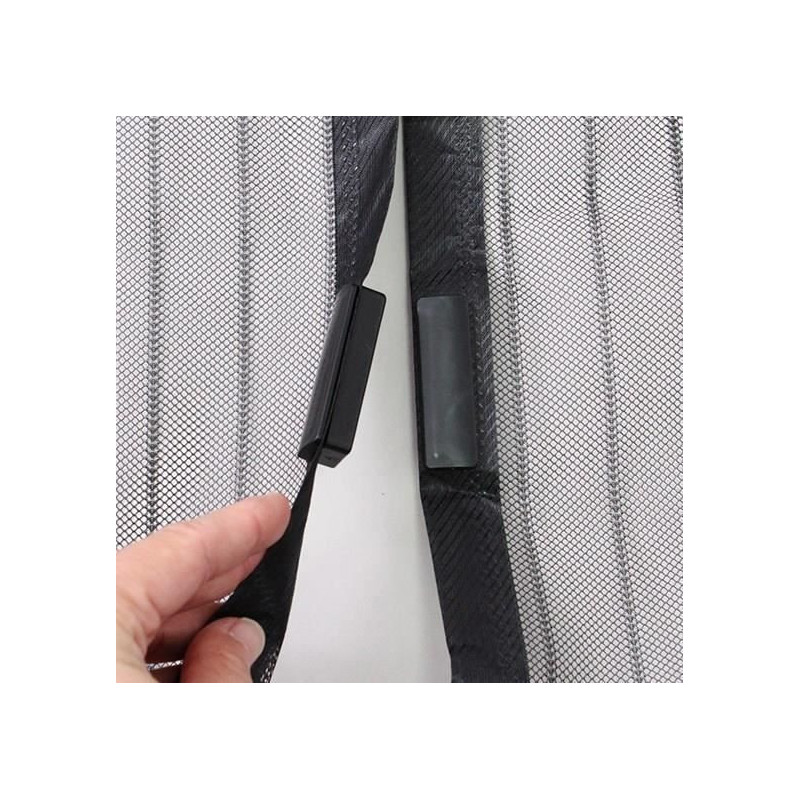 Mosquito net magnetic curtain door - H230 cm x L100 cm - Black polyest