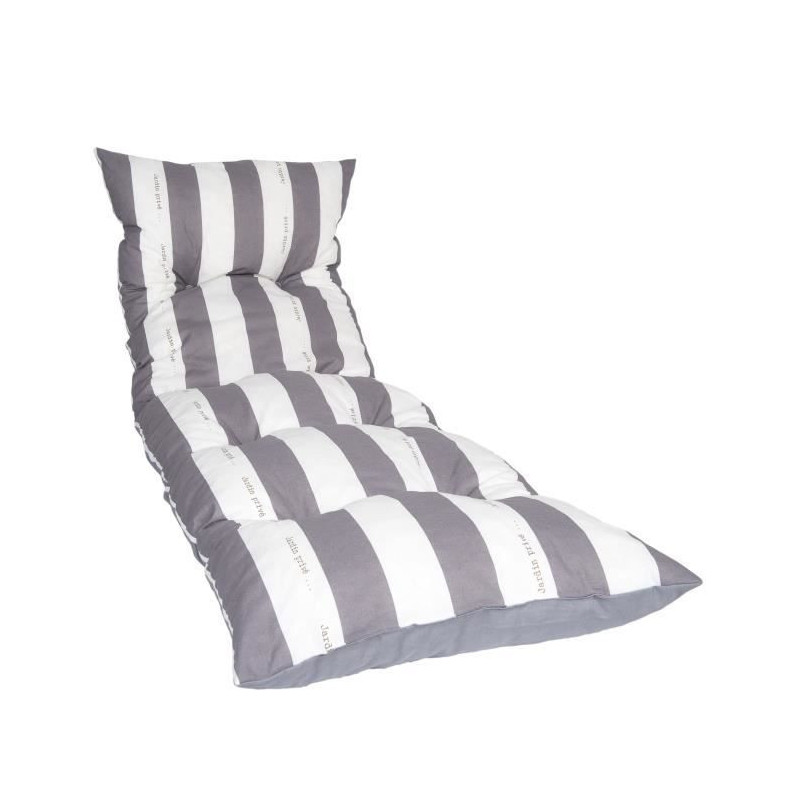 PRIVATE GARDEN CANCALE snowflake sun lounger 188x56x12 cm gray