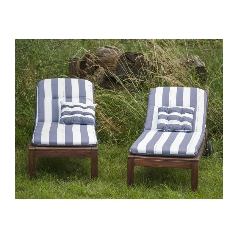 PRIVATE GARDEN CANCALE snowflake sun lounger 188x56x12 cm gray