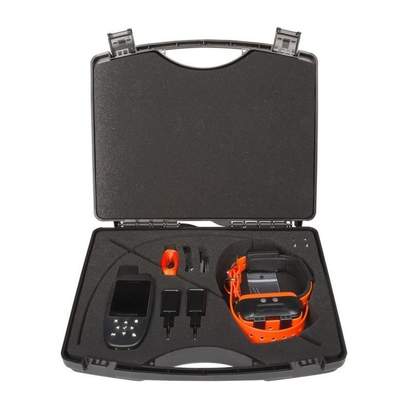 Complete GPS tracker set - NUM'AXES - CANICOM GPS 2 - Black / Orange