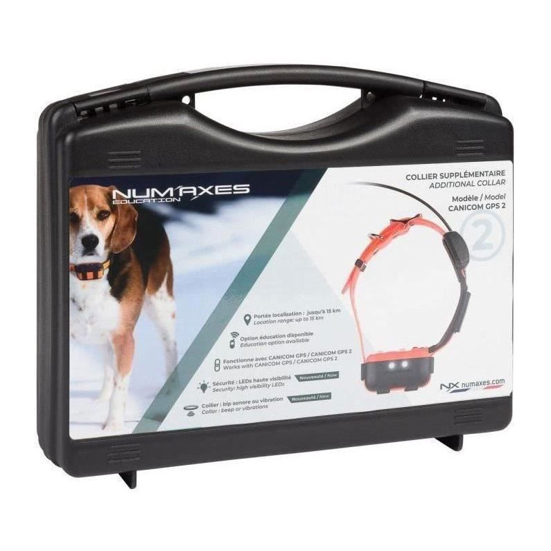 GPS collar - NUM'AXES - CANICOM GPS 2 - Collar only - Black / Orange