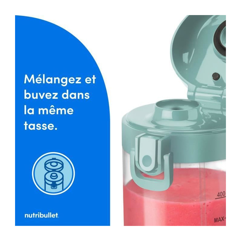 Blender - NUTRIBULLET - NBP003LBL - Portable - 0.475L - 70W - Light Bl