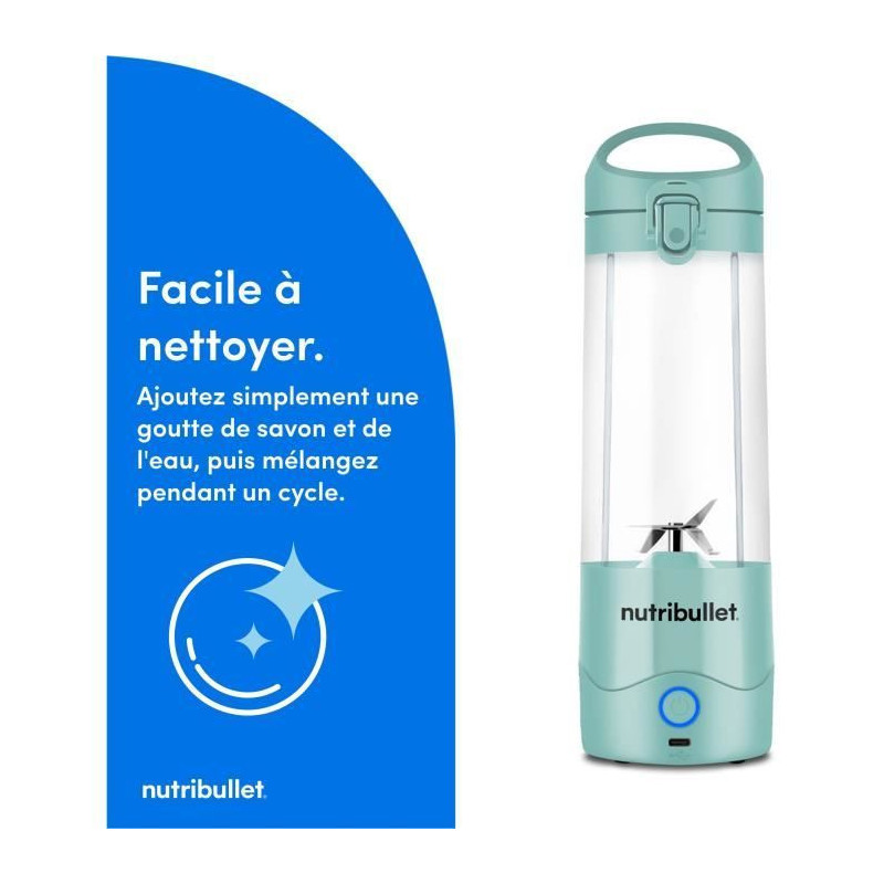 Blender - NUTRIBULLET - NBP003LBL - Portable - 0.475L - 70W - Light Bl