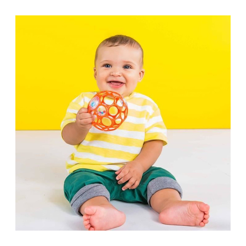BRIGHT STARS, Oball Easy-Grip Rattle BPA-Free Infant Toy, for Newborns