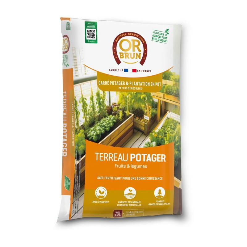 Vegetable garden and vegetable patch soil - BROWN GOLD - OBRTCAPOT20N