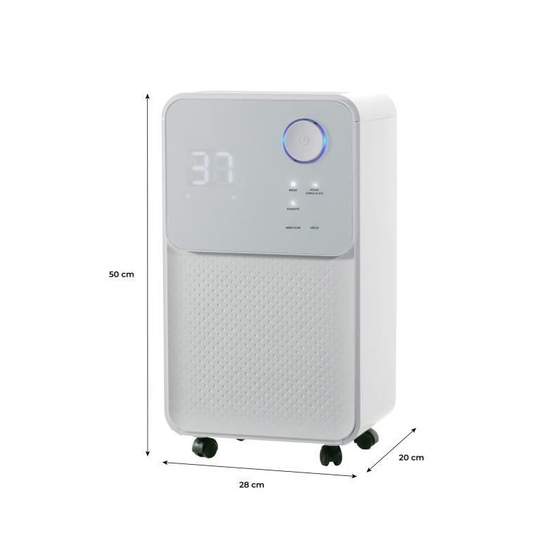 OCEANIC Electric air dehumidifier - Extraction 12 liters / day - Laund