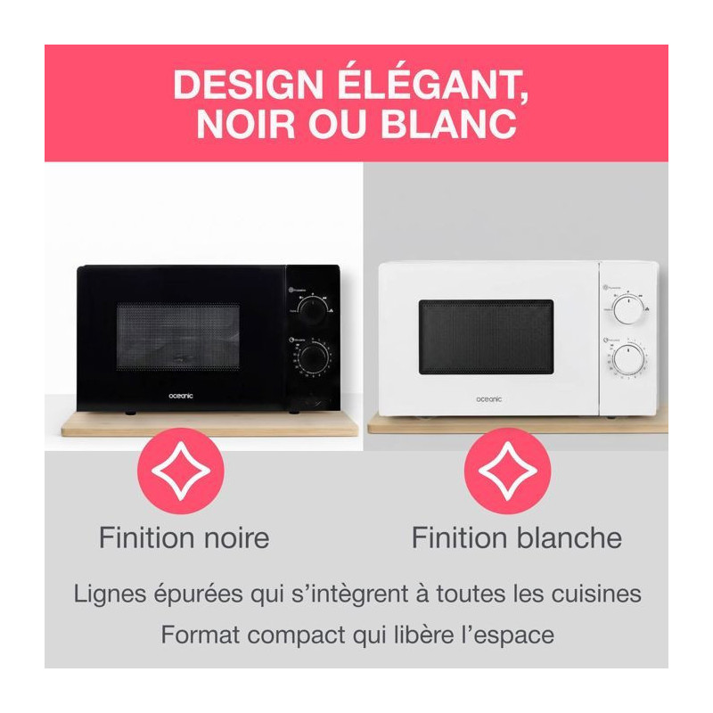 OCEANIC MO20B11 Microwave Black L 45.4 x H26.1 x D32.6 cm - 20L