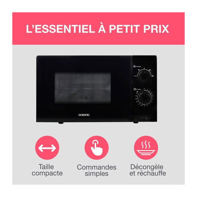 OCEANIC MO20B11 Microwave Black L 45.4 x H26.1 x D32.6 cm - 20L