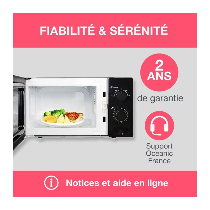 OCEANIC MO20B11 Microwave Black L 45.4 x H26.1 x D32.6 cm - 20L