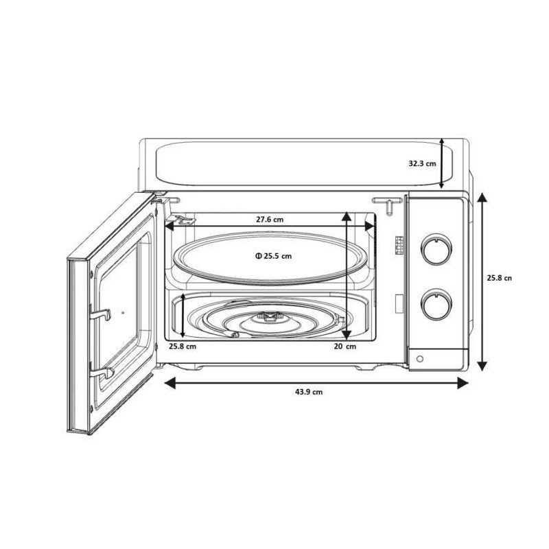 Microwave - OCEANIC - OCEAMO20W12 - 20L - white - Single function