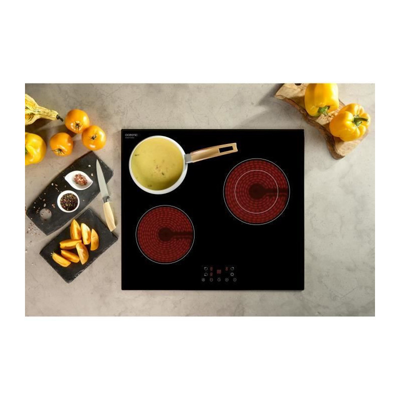 OCEANIC 3-zone ceramic hob - 5200W - width 60 cm