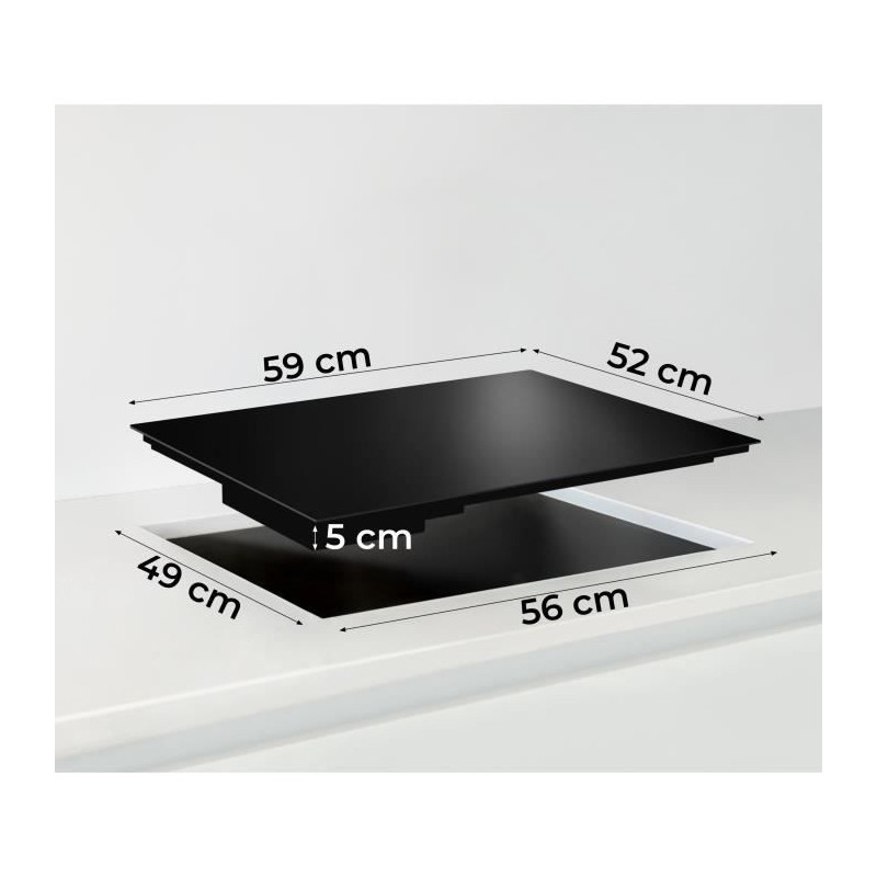 OCEANIC 3-zone ceramic hob - 5200W - width 60 cm