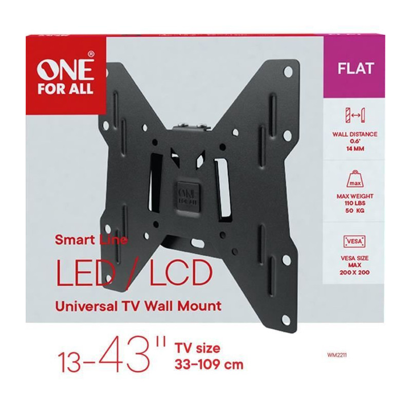 ONE FOR ALL WM2211 TV wall mount from 33 to 102cm (13-40)