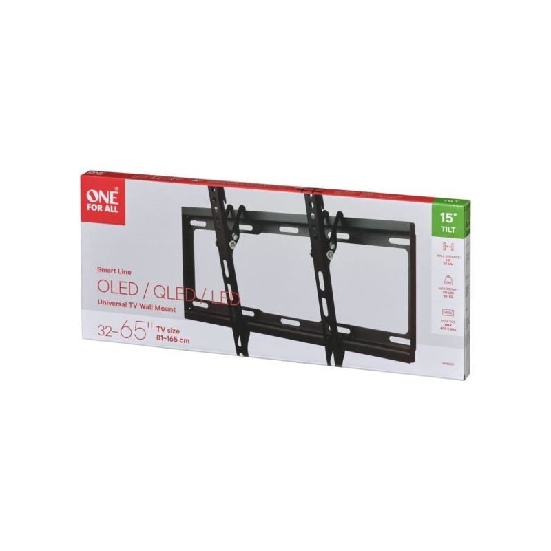 ONE FOR ALL WM2421 - Wall Mount with Tilt Adjustment of 15 ° for TV f