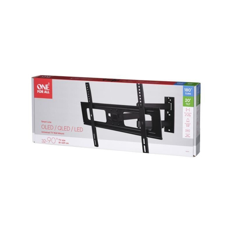 ONE FOR ALL WM2651 Tilt and Swivel Wall Mount 180 ° for TV 81 to 213c