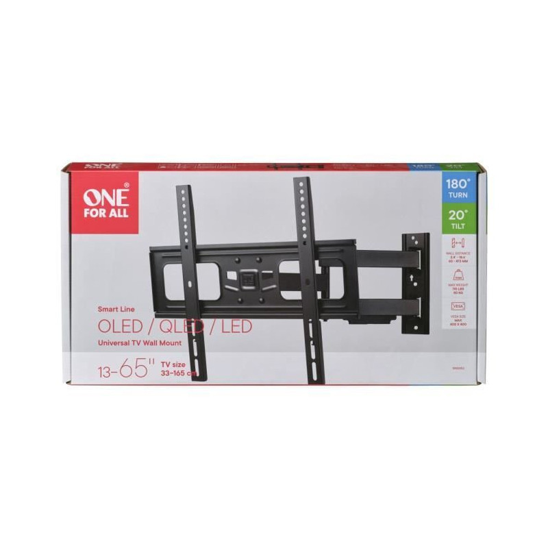 ONE FOR ALL WM2453 - Support-Mural TV Smart - Inclinable 20° & Orient