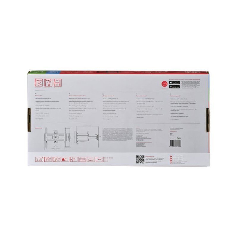 ONE FOR ALL WM2453 - Support-Mural TV Smart - Inclinable 20° & Orient