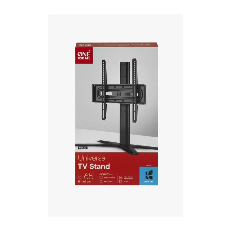 ONE FOR ALL - Free-standing TV stand 32-65 Solid range - 15° tilt & 9