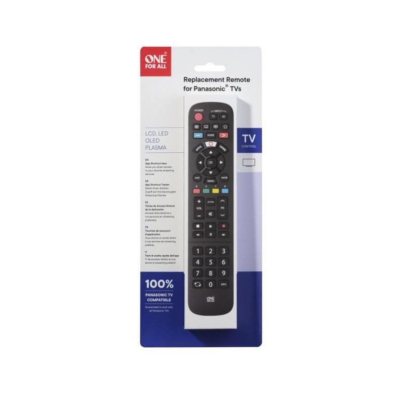 ONE FOR ALL URC4914 - Replacement remote control for Panasonic TV